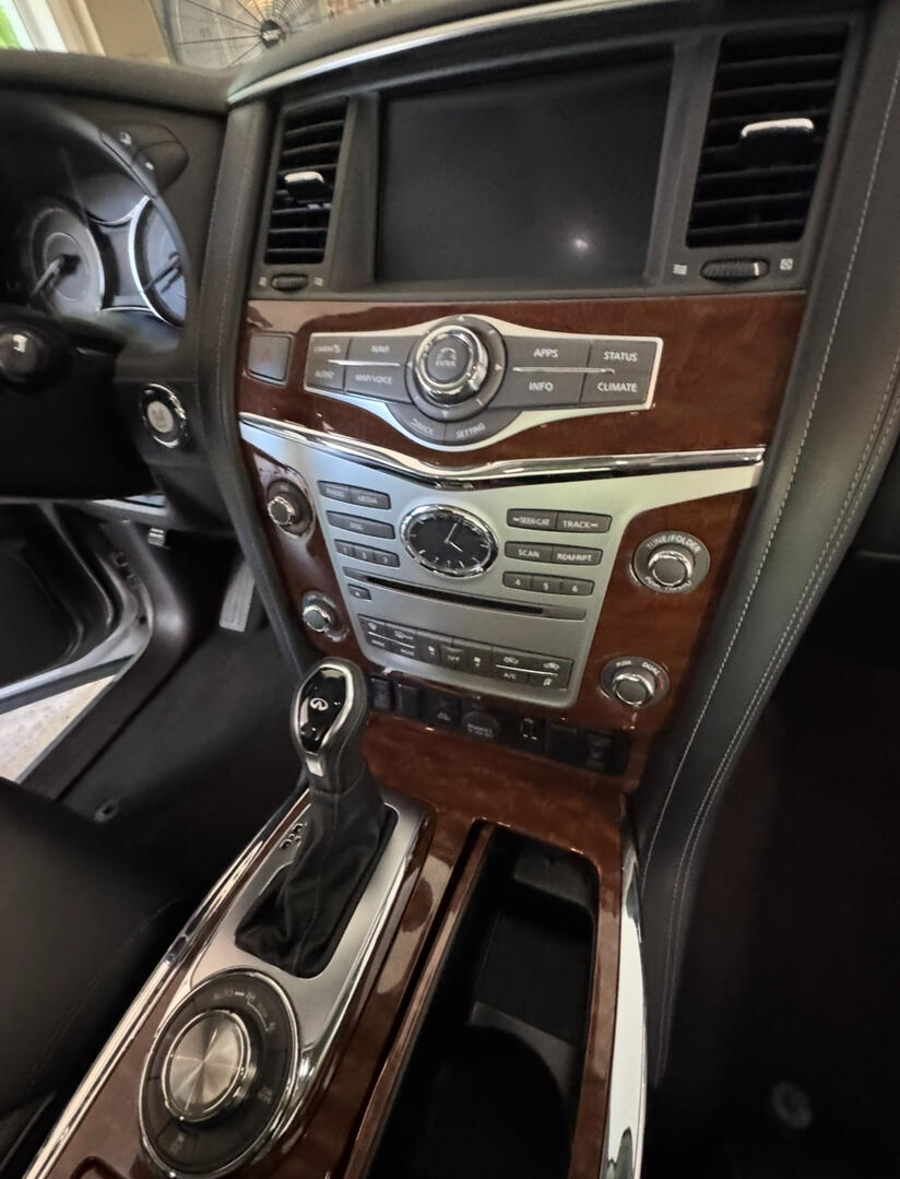 Clean vehicle dashboard, center console and controls